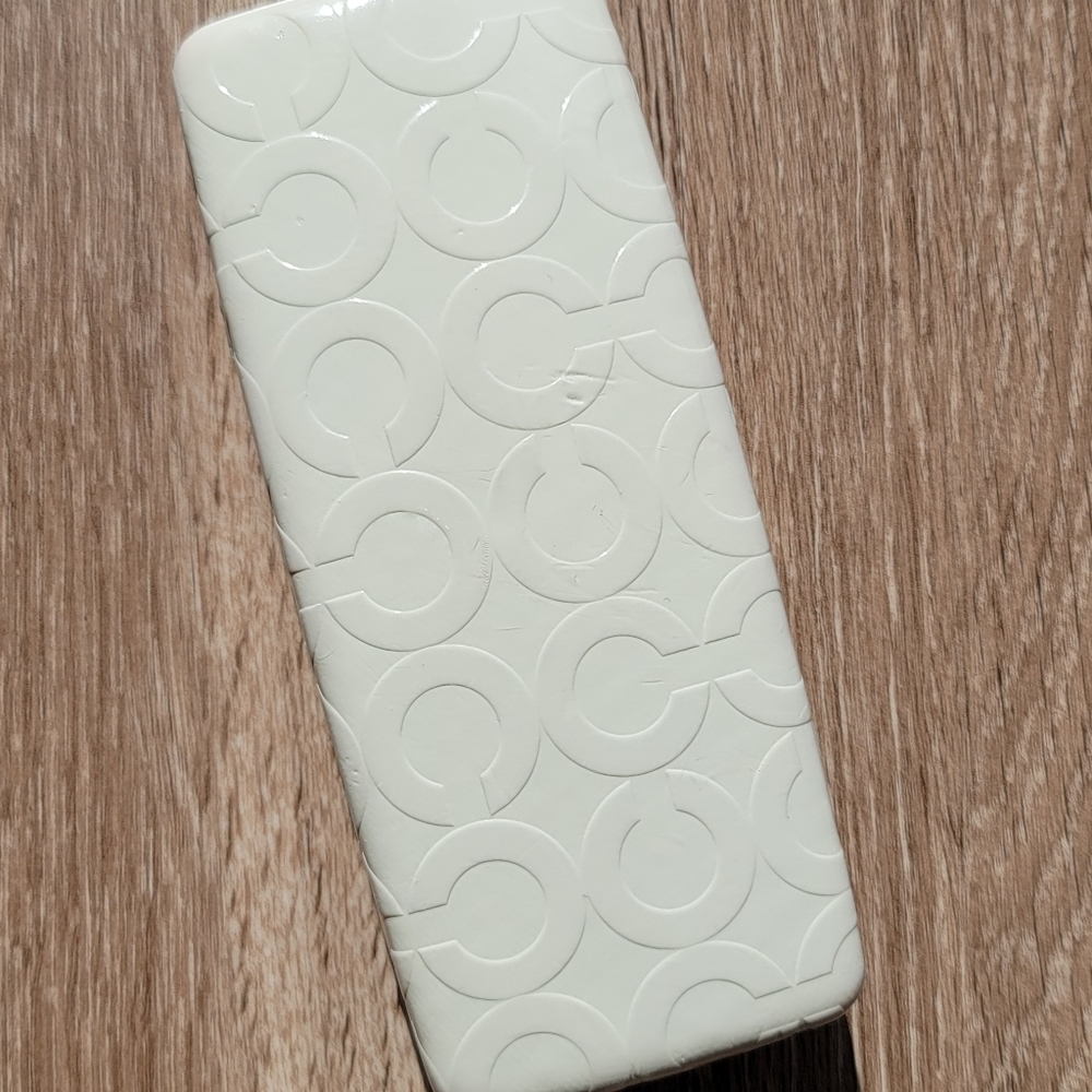 Coach white sunglasses case
